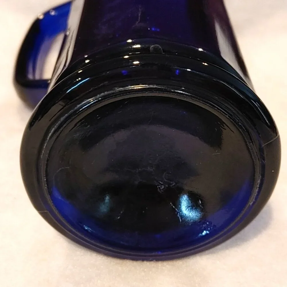 Vintage Cobalt Blue Beer Stein/Mug Glass Paneled - Picture 5 of 7